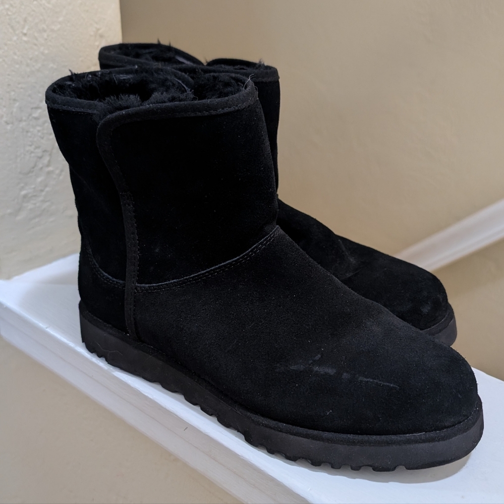 Mini Black Suede Ugg Boots